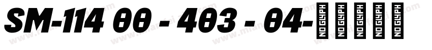 SM-114 00 - 403 - 04字体转换
